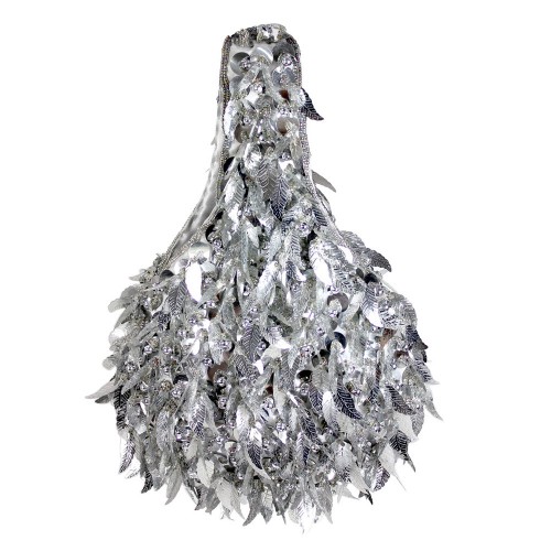 Evening Bag - Sequined & Beaded - Silver